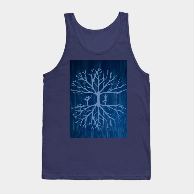 Grounded Trees and Humans Yoga Rain Graphic Tank Top by WonderfulHumans